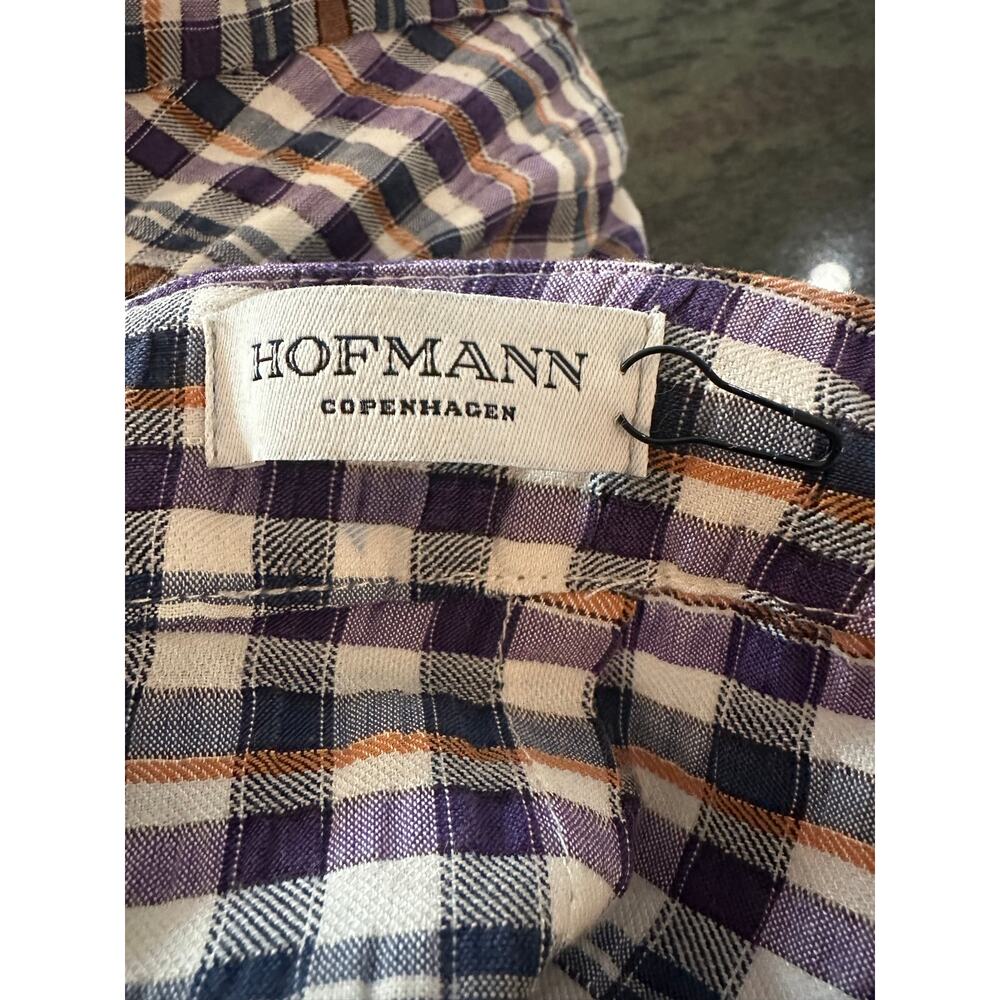 Hofmann Copenhagen Juliane Plaid Asymmetrical Midi Skirt EU 34=2 Purple - Picture 10 of 12